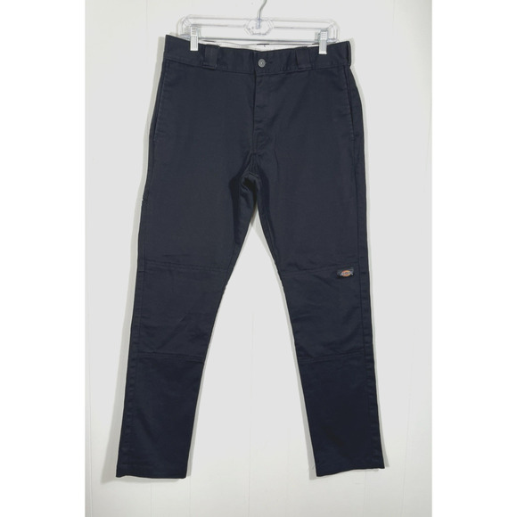 Dickies Mens Skinny Straight Double Knee Work Pant Black Size 30x32 WP811 - Picture 1 of 13